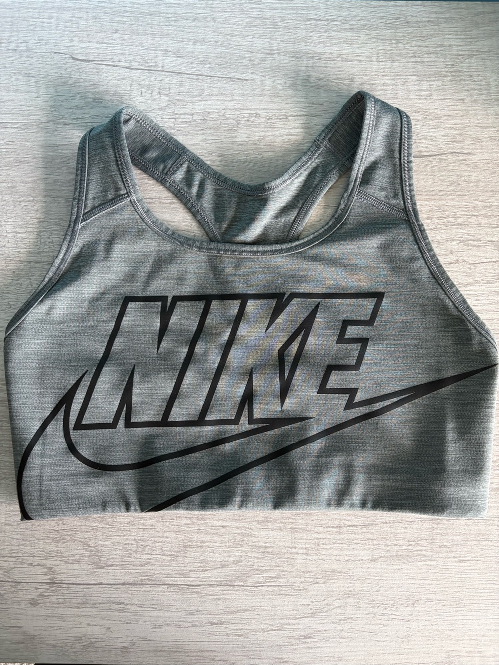 Nike Swoosh Sports Bra - Medium Support - grey - Size Large